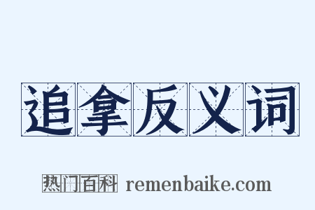 追拿反义词是什么意思的图片